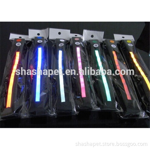 Led pet leash wholesale in pet collar with led dog collar